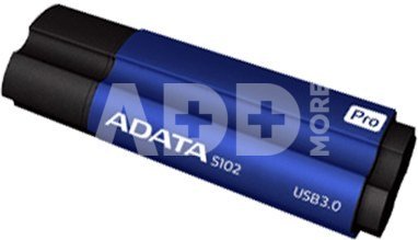A-DATA S102 Pro Effortless Upgrade 64GB Titanium Blue Speed USB 3.0 Flash Drive