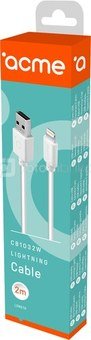 Acme Cable CB1032W 2 m, White, Lightning, USB A