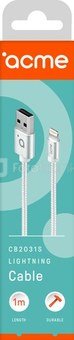 Acme Cable CB2031S 1 m, Silver, Lightning, USB A