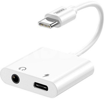 Adaptér Remax USB-C na USB-C, AUX 3,5 mm, RL-LA11 (bílý)