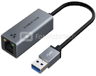 Адаптер USB3.0 A-RJ45, 1000Mbps, 0.15m