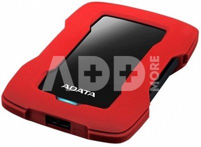 ADATA 1TB Portable Hard Drive HD330 (Red) USB 3.1, Color Box