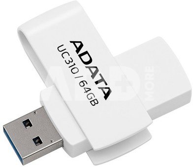 ADATA UC310 64GB USB Flash Drive, White ADATA