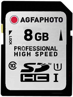 AgfaPhoto SDHC Card UHS I 8GB Professional High Speed 90/45