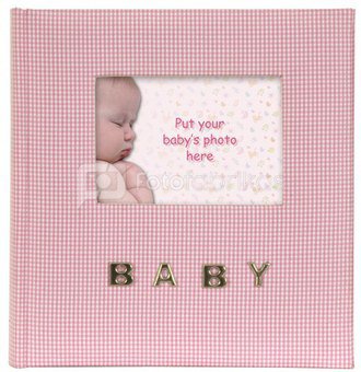 Albumas INNOVA Q9306337 Baby Gingham 10x15 100 | rožinis | kišeninis | knyginio rišimo | vieta nuotraukai