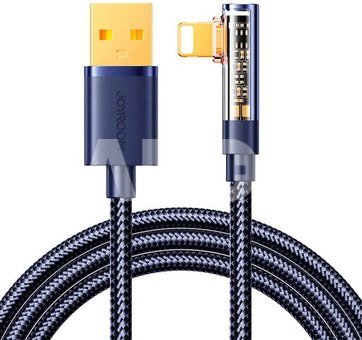 Angle Cable to USB-A / Lightning / 1.2m Joyroom S-UL012A6 (blue)