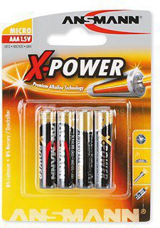 1x4 Ansmann Alkaline Micro AAA LR 03 X-Power