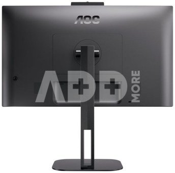 AOC USB-C Monitor with Webcam 24V5CW/BK 23.8 ", IPS, FHD, 1920 x 1080, 16:9, 1 ms, 300 cd/m², Black, HDMI ports quantity 2, 75 Hz