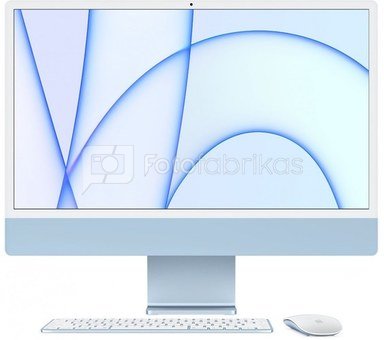 iMac 24” 4.5K Retina, Apple M1 8C CPU, 7C GPU/8GB/256GB SSD/Blue/INT