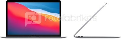 Apple MacBook Air Space Grey, 13.3 ", IPS, 2560 x 1600, Apple M1, 8 GB, SSD 256 GB, Apple M1 7-core GPU, Without ODD, macOS, 802.11ax, Bluetooth version 5.0, Keyboard language English, Keyboard backlit, Warranty 12 month(s), Battery warranty 12 month(s), Retina with True Tone Technology