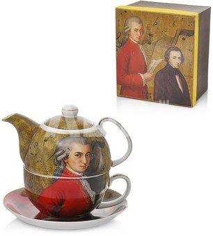 Arbatinukas su puodeliu 14x15x16 cm 101616 su Mocarto portretu