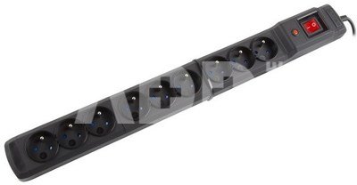 Armac Multi M9 1.5m black surge strip (9 slots)