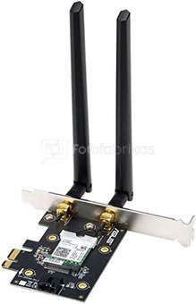 ASUS PCE-AX3000 (802.11ax) AX3000 Dual-Band PCIe Wi-Fi 6 Asus 2 external antennas Bluetooth 5.0, WPA3 network security, OFDMA and MU-MIMO