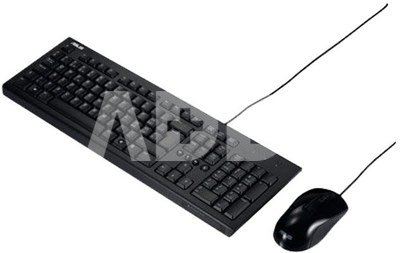 Asus U2000 Keyboard and Mouse Set, Wired, Mouse included, EN, Black