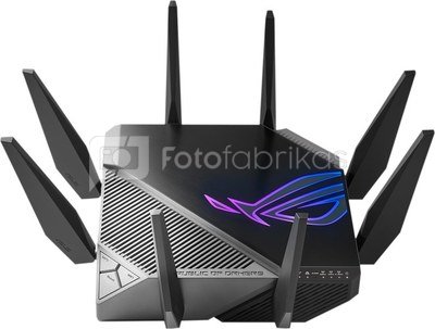 Asus Wi-Fi 6 Tri-Band Gigabit Gaming Router ROG GT-AXE11000 Rapture 802.11ax, 1148+4804+4804 Mbit/s, 10/100/1000/2500 Mbit/s, Ethernet LAN (RJ-45) ports 5, MU-MiMO Yes, No mobile broadband, Antenna type External, 2xUSB 3.2