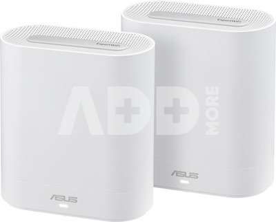 Asus Wifi 6 802.11ax Tri-band Business Mesh System EBM68 (2-Pack) 802.11ax, 4804 Mbit/s, 10/100/1000 Mbit/s, Ethernet LAN (RJ-45) ports 3, MU-MiMO No, No mobile broadband, Antenna type Internal, White