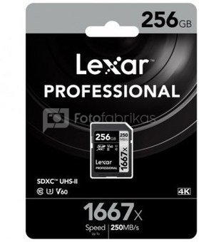 LEXAR PROFESSIONAL SDHC / SDXC 1667X UHS-II 256GB