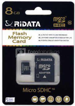 Карта памяти Ridata micro SDHC 8GB class10
