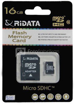 Atminties kortelė Ridata micro SDXC 16GB class10 U1