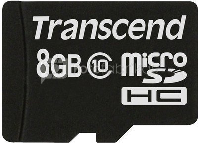 Transcend microSDHC 8GB Class 10 + SD-Adapter