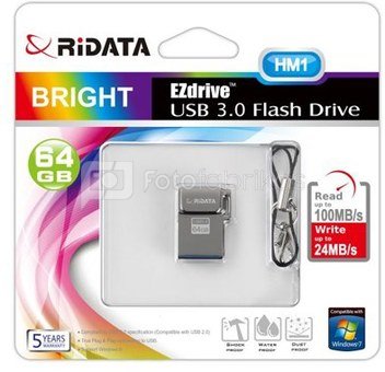 Atmintinė Ridata USB 3.0 64GB HM1 metalinė