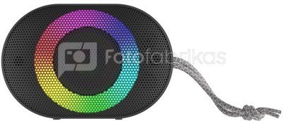 aud Speakers Aurora Mini 7 W, Waterproof, Bluetooth, RGB, Portable, Black, 90 dB