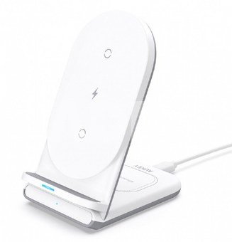AUKEY AUKEY LC-A2 White Wirel ess Charger 2in1 USB-C