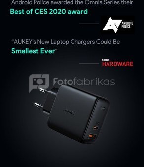 Aukey Wall Charger PA-B3 Mini USB-C, USB-A, 65 W