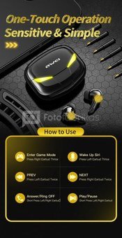 AWEI Headphones Bluetooth 5.0 T35 TWS Black