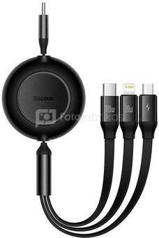 Baseus Bright Mirror 4, USB-C 3-in-1 cable for micro USB / USB-C / Lightning 100W / 3.5A 1.1m (Black)