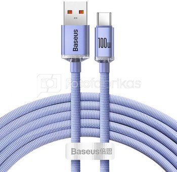 Baseus Crystal Shine cable USB to USB-C, 100W, 2m (purple)