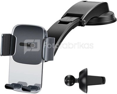 Baseus Easy Control Clamp car holder for grille / dashboard (black)