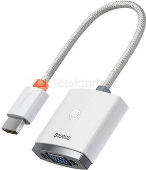 Baseus Lite Series HDMI to VGA adapter with audio (white)