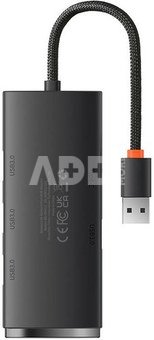 Baseus Lite Series Hub 4in1 USB to 4x USB 3.0, 25cm (Black)