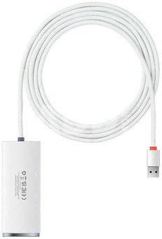 Baseus Lite Series Hub 4in1 USB to 4x USB 3.0, 2m (White)