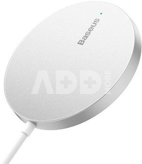 Baseus Simple Mini3 Magnetic Wireless Charger 15W (Silver)