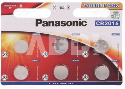 Baterijos Panasonic CR-2016EL/6BP 1vnt