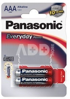 Alkaline batteries Panasonic EVERYDAY LR03-2BP