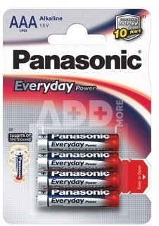 Alkaline batteries Panasonic EVERYDAY LR03-4BP