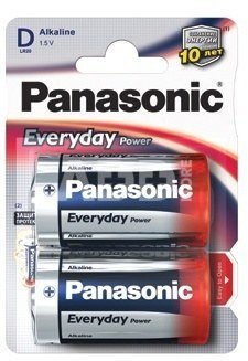 Alkaline batteries Panasonic EVERYDAY LR20-2BP