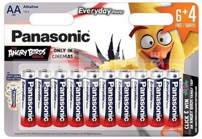 Batteries Panasonic LR6 EPS 6+4BP Angry Birds