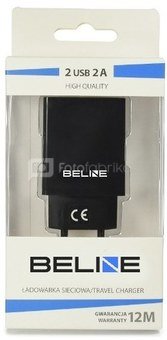 Beline Travel charger 2xUSB 2A black