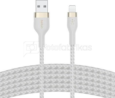Belkin Flex Lightning/USB-A 3m mfi cert., white CAA010bt3MWH