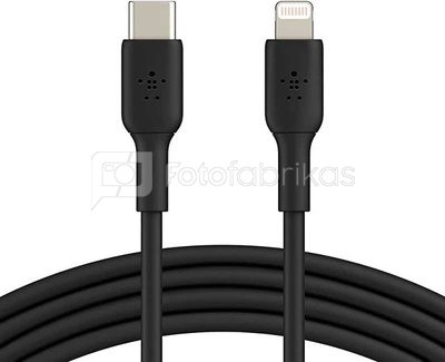 Belkin Lightning/USB-C Cable 1m PVC, mfi certified, black