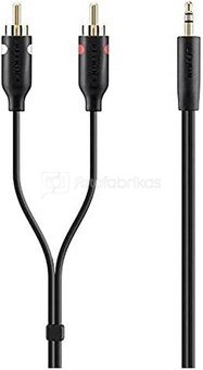 Belkin Stereo to RCA Cable 2m Y-Audio-Cable black F3Y116BT2M