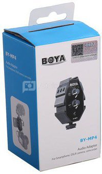 Boya garso adapteris BY-MP4 for Smartphone, DSLR Cameras, Camcorders