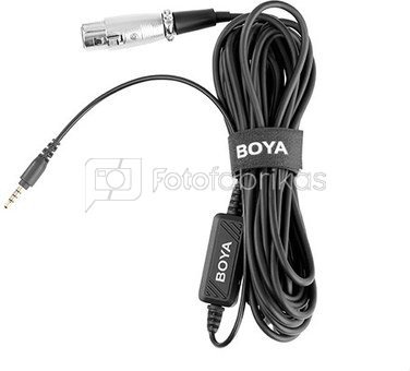 BOYA BY-BCA6 XLR to 3.5mm mikrofono adapteris su laidu