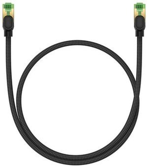 Braided network cable cat.8 Baseus Ethernet RJ45, 40Gbps, 0,5m (black)