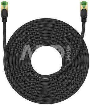 Braided network cable cat.8 Baseus Ethernet RJ45, 40Gbps, 15m (black)
