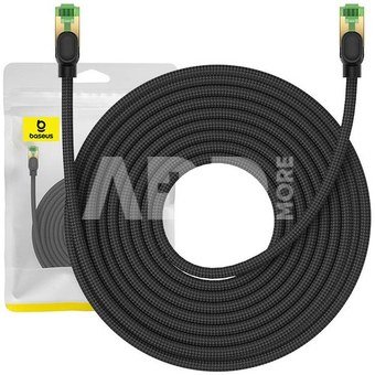 Braided network cable cat.8 Baseus Ethernet RJ45, 40Gbps, 15m (black)